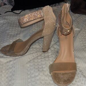 Top Moda Sparkling Rose Gold Heels